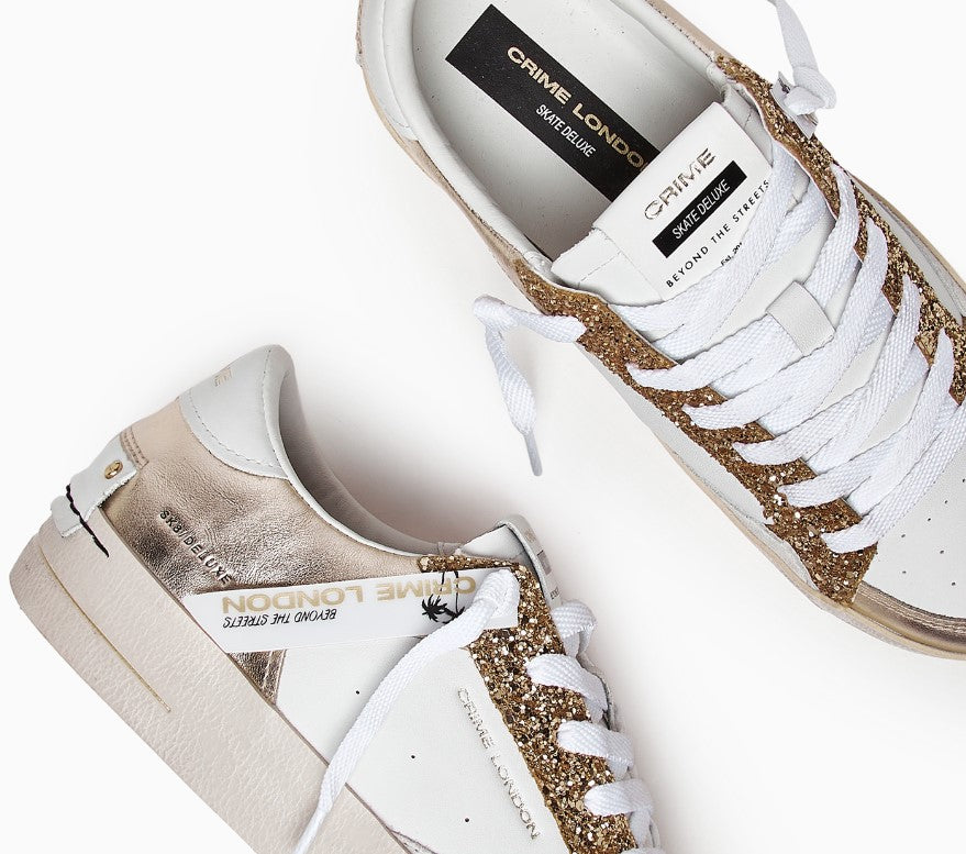 SNEAKERS CRIME LONDON DONNA BIANCO/ORO - 27107 51
