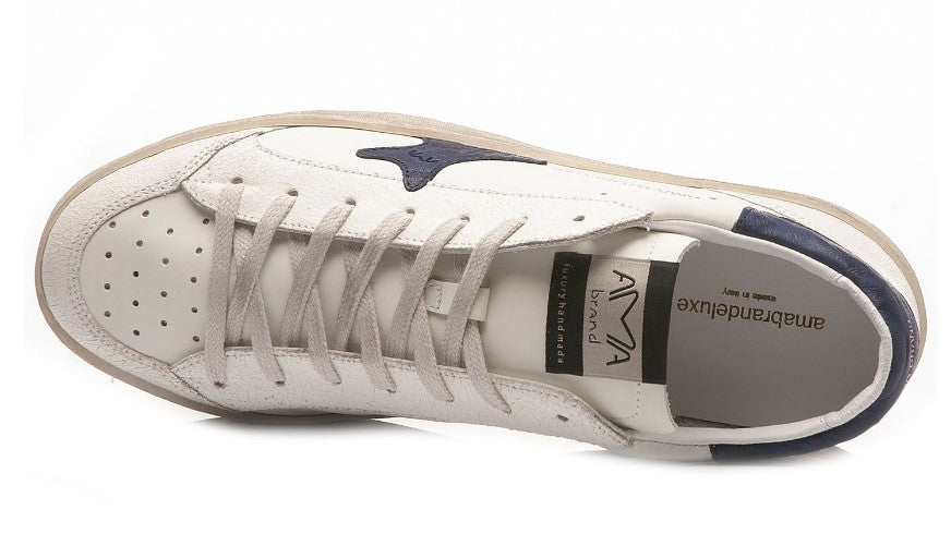 SNEAKERS AMA BRAND UOMO BIANCO - 2775 BI/BLU
