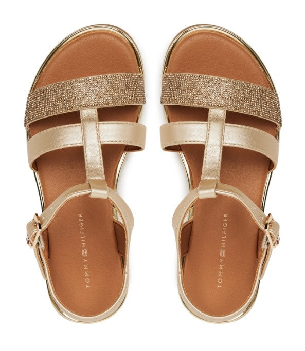 SANDALI BASSI TOMMY HILFIGER DONNA PLATINO - 33781 PLAT
