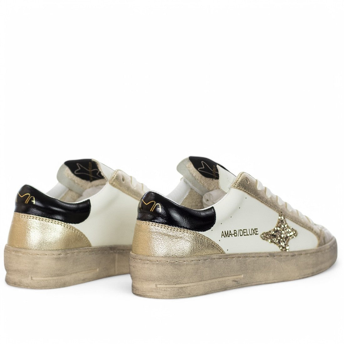 SNEAKERS AMA BRAND DONNA BIANCO - 4054 BI/ORO