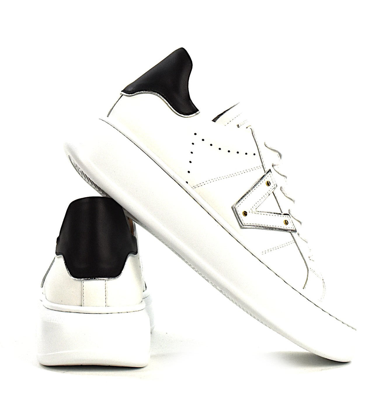 SNEAKERS VIA ROMA 15 DONNA BIANCO - 4156 BI/ARG