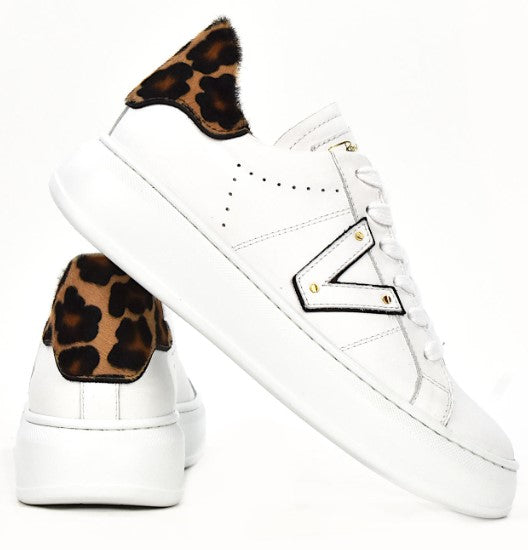 SNEAKERS VIA ROMA 15 DONNA BIANCO - 4156 BI/LEO