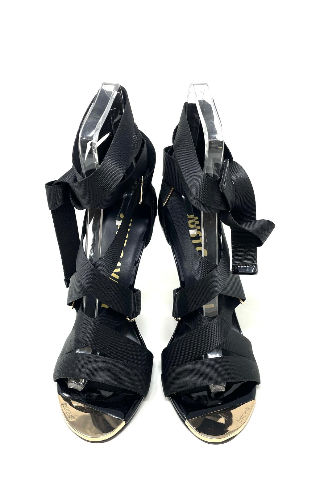 SANDALI CON TACCO JUST CAVALLI DONNA NERO - 78RA3S24 899