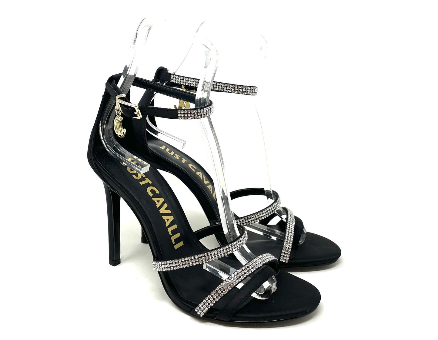 SANDALI CON TACCO JUST CAVALLI DONNA NERO - 78RA3S28 899