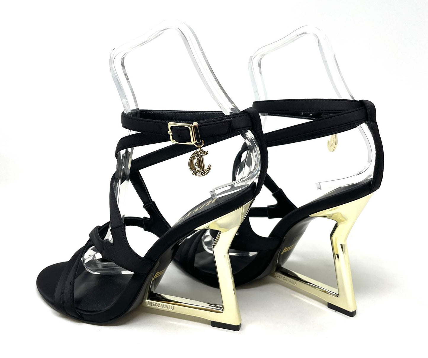 SANDALI CON TACCO JUST CAVALLI DONNA NERO - 78RA3S63 899