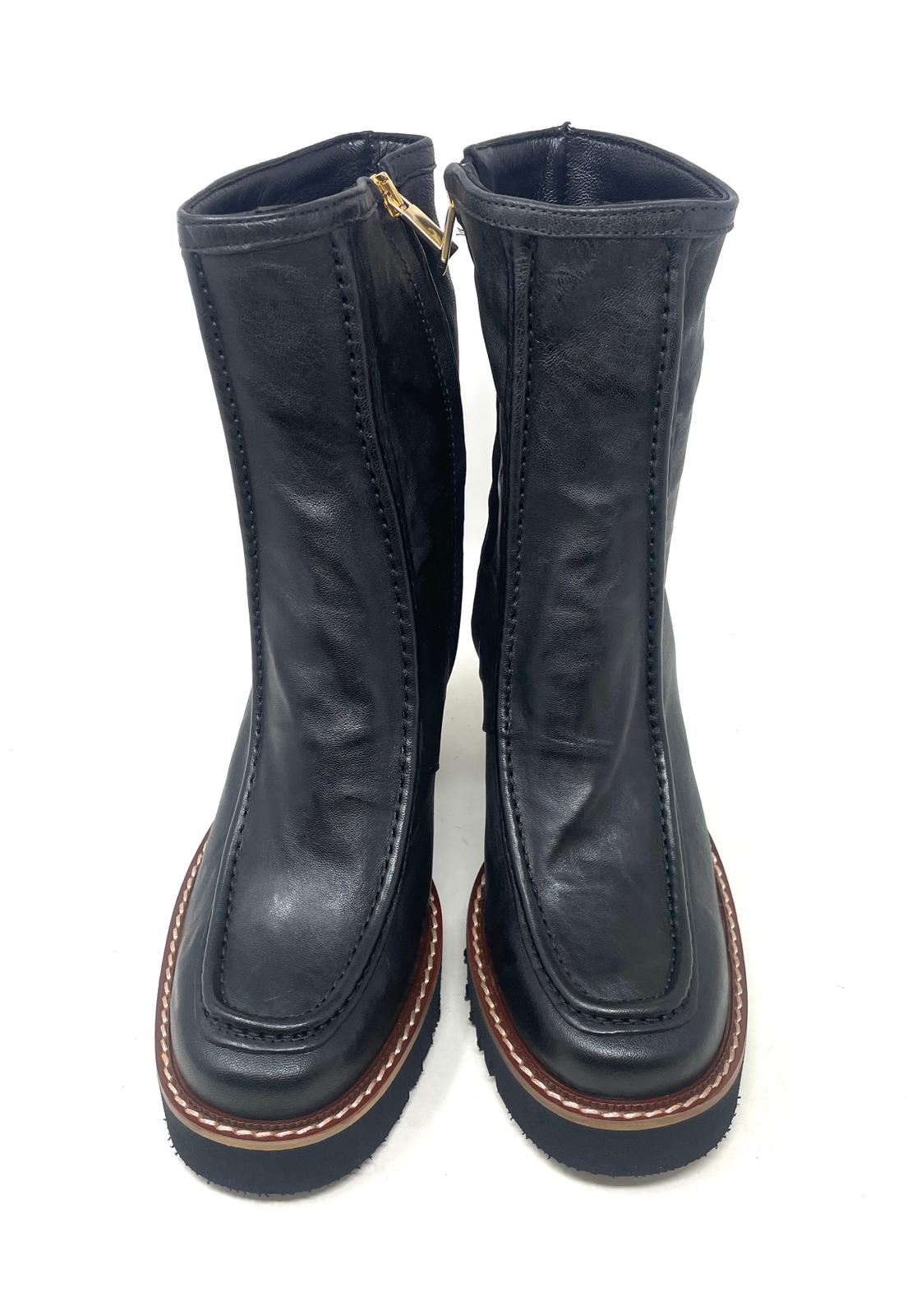 TRONCHETTI CON TACCO VOLPATO DONNA NERO - 9002LE NERO