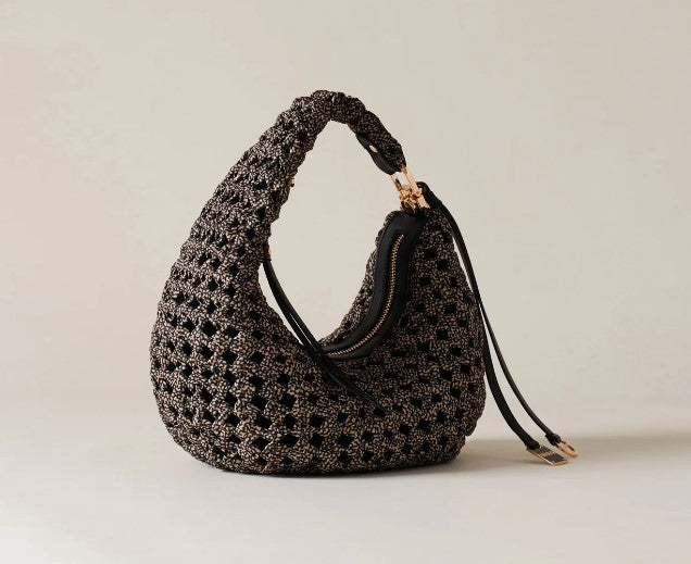 BORSA BORBONESE ACCESSORI NERO/BEIGE - 924826 X11