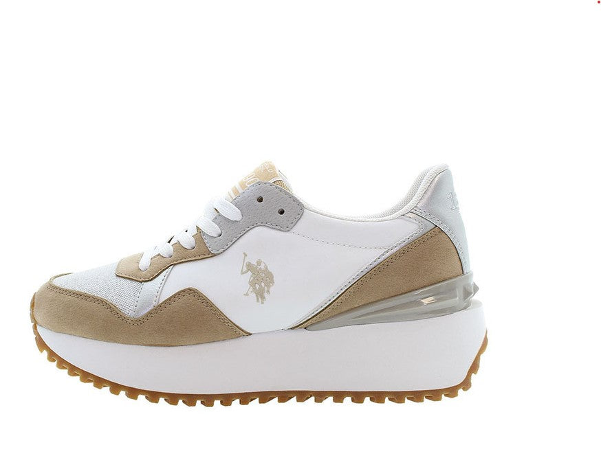 SNEAKERS U.S. POLO ASSN. DONNA BEIGE - BAYLE003 BI/BEIGE
