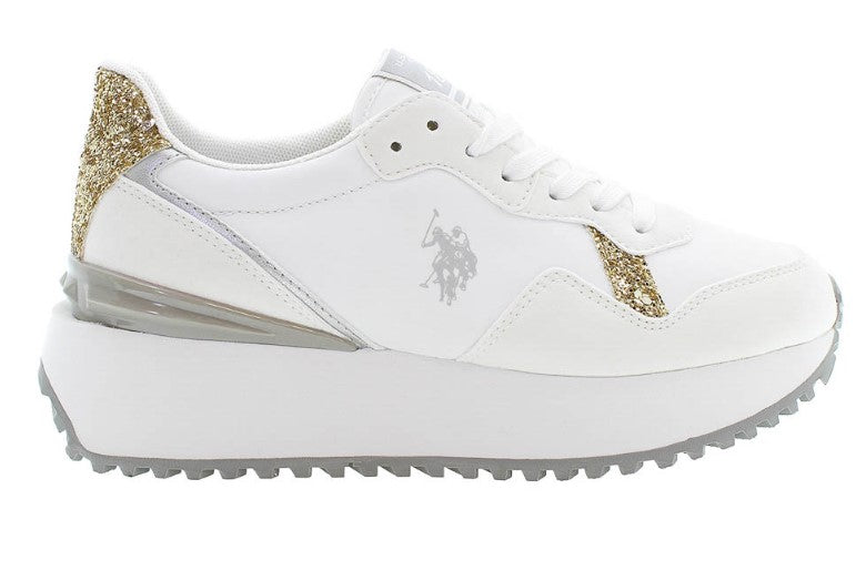 SNEAKERS U.S. POLO ASSN. DONNA BIANCO - BAYLE003 BI/ORO