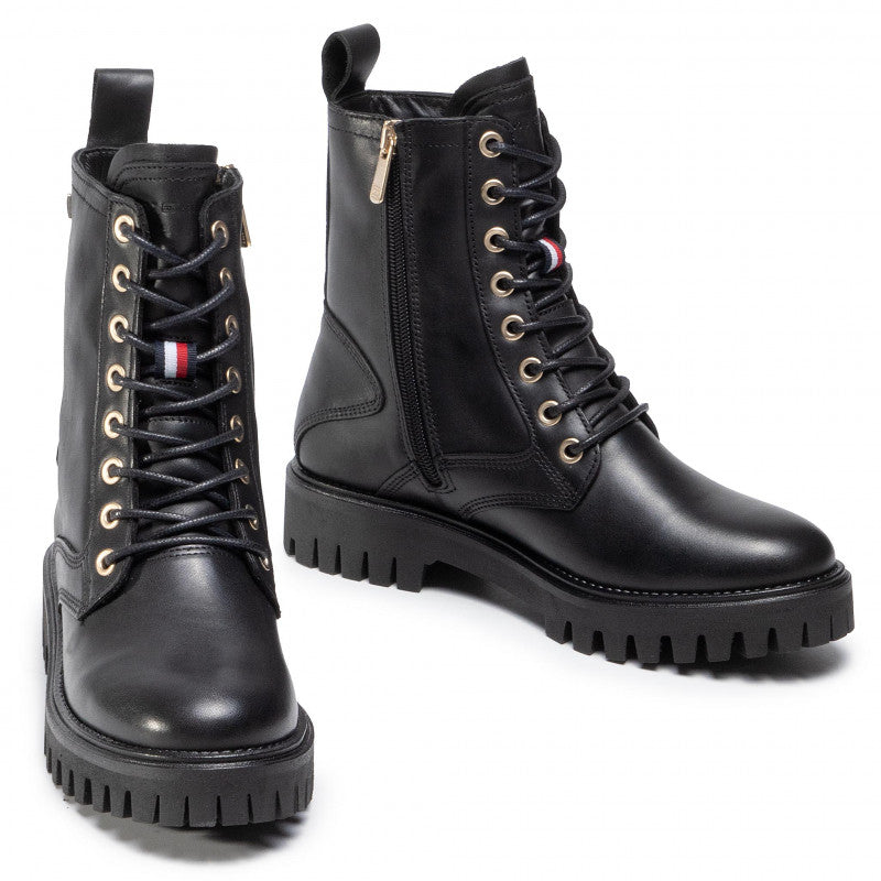 SNEAKERS TOMMY HILFIGER DONNA NERO - FW05360 NE
