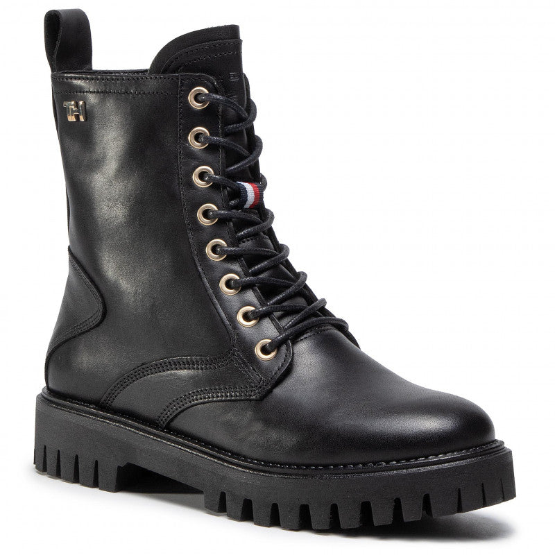 SNEAKERS TOMMY HILFIGER DONNA NERO - FW05360 NE