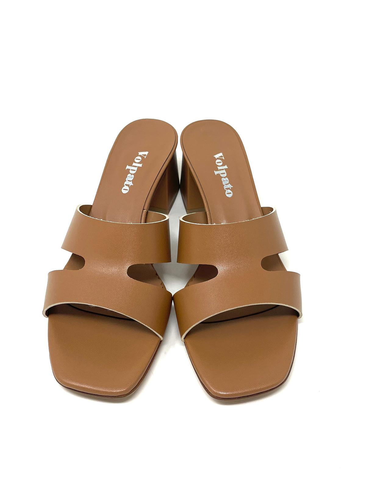 SANDALI CON TACCO VOLPATO DONNA CUOIO - L318SOFT CUOIO