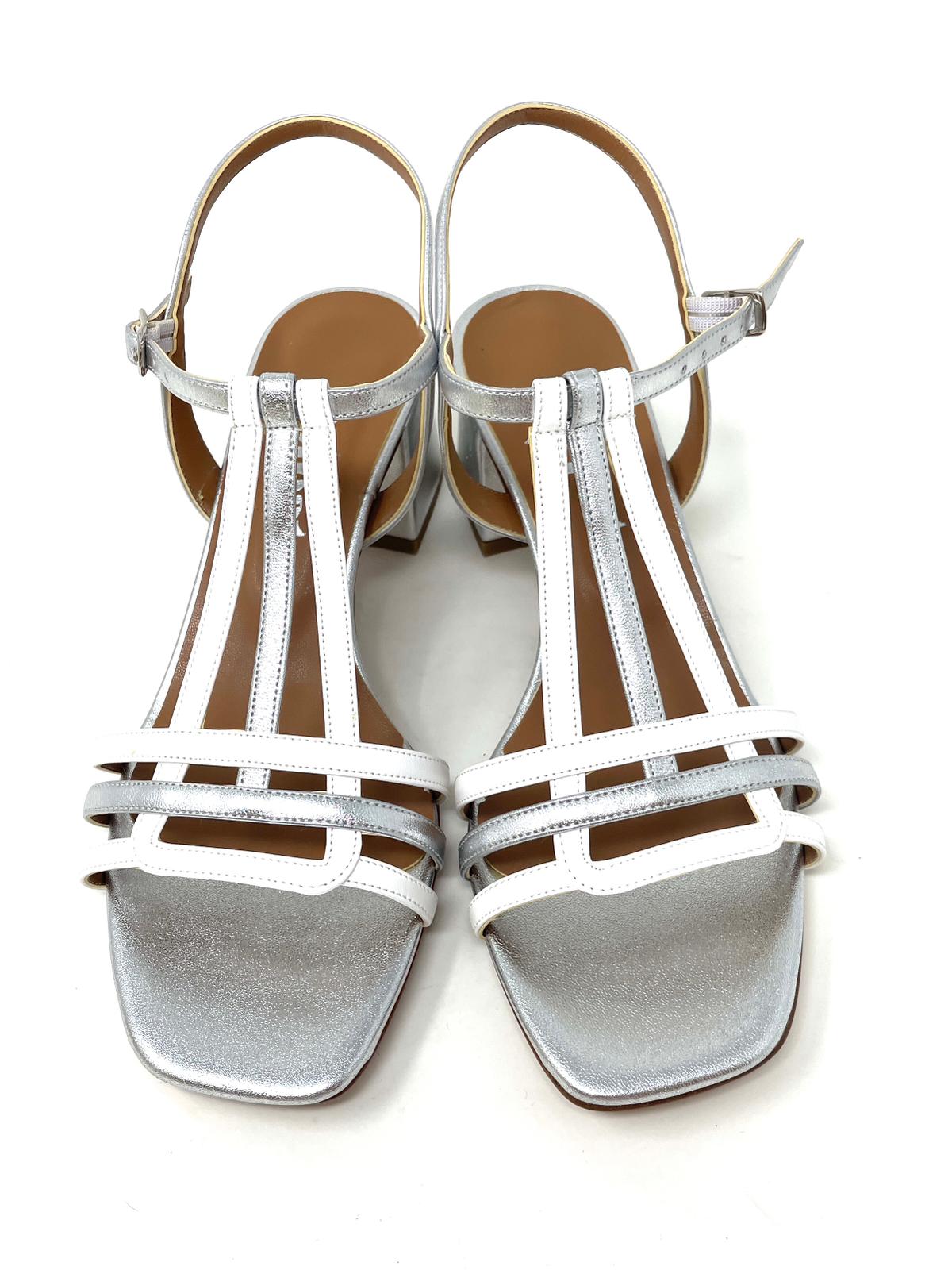 SANDALI CON TACCO VOLPATO DONNA ARGENTO - L333MET ARG