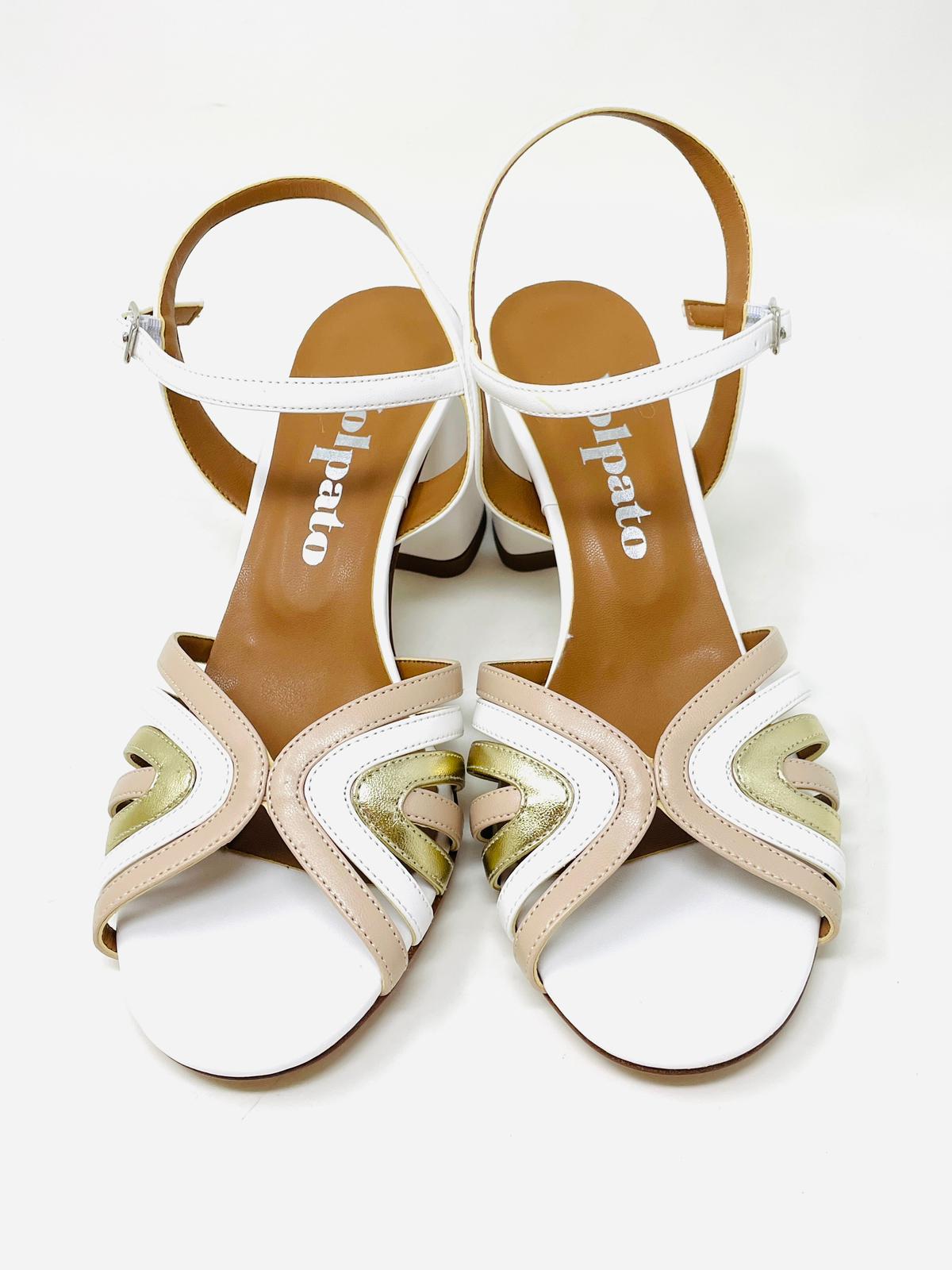 SANDALI CON TACCO VOLPATO DONNA BIANCO - L338SOFT BIAN