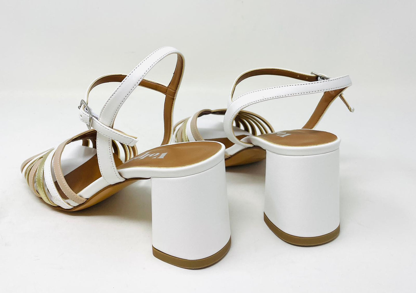 SANDALI CON TACCO VOLPATO DONNA BIANCO - L338SOFT BIAN