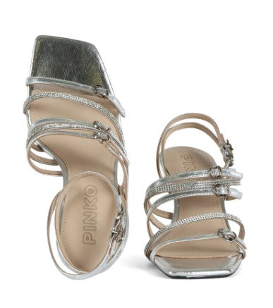 SANDALI CON TACCO PINKO DONNA ARGENTO - LISA01 SILVER