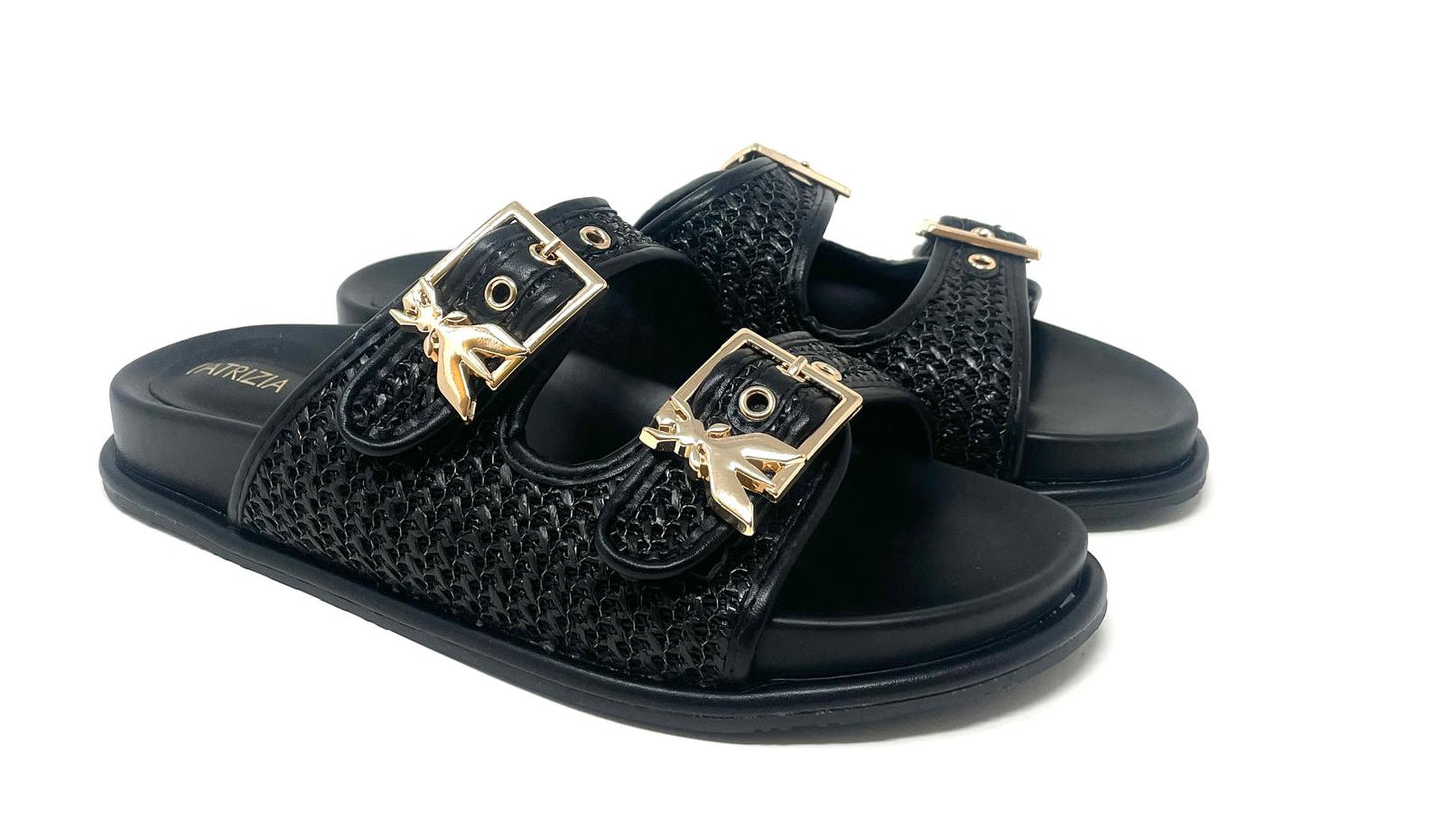 SANDALI BASSI PATRIZIA PEPE DONNA NERO - PJ337 NERO