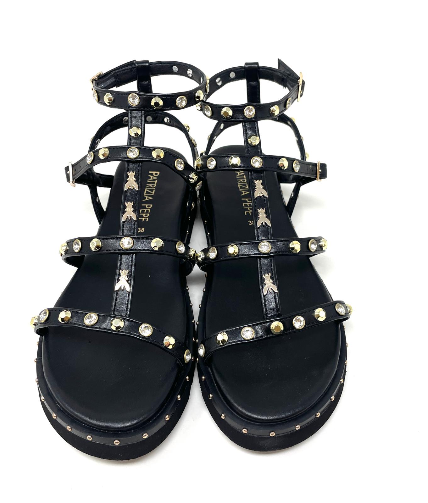 SANDALI BASSI PATRIZIA PEPE DONNA NERO - PJ347 NERO
