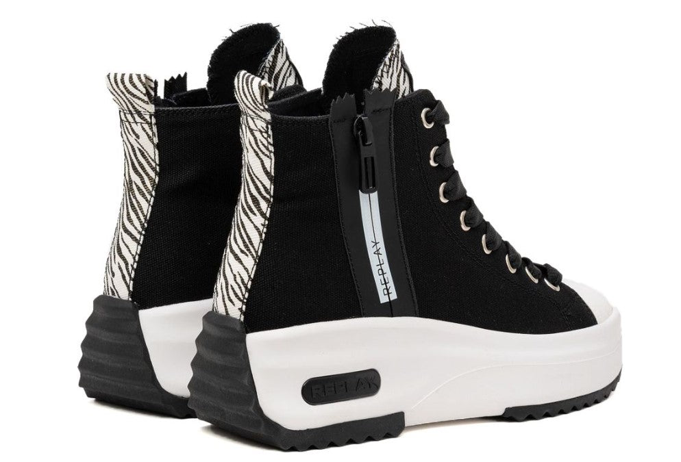 SNEAKERS REPLAY DONNA NERO - RZ5M0004TNE