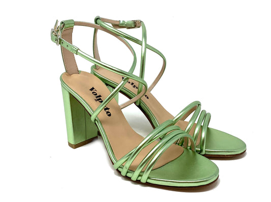 SANDALI CON TACCO VOLPATO DONNA VERDE - 005MET MENT