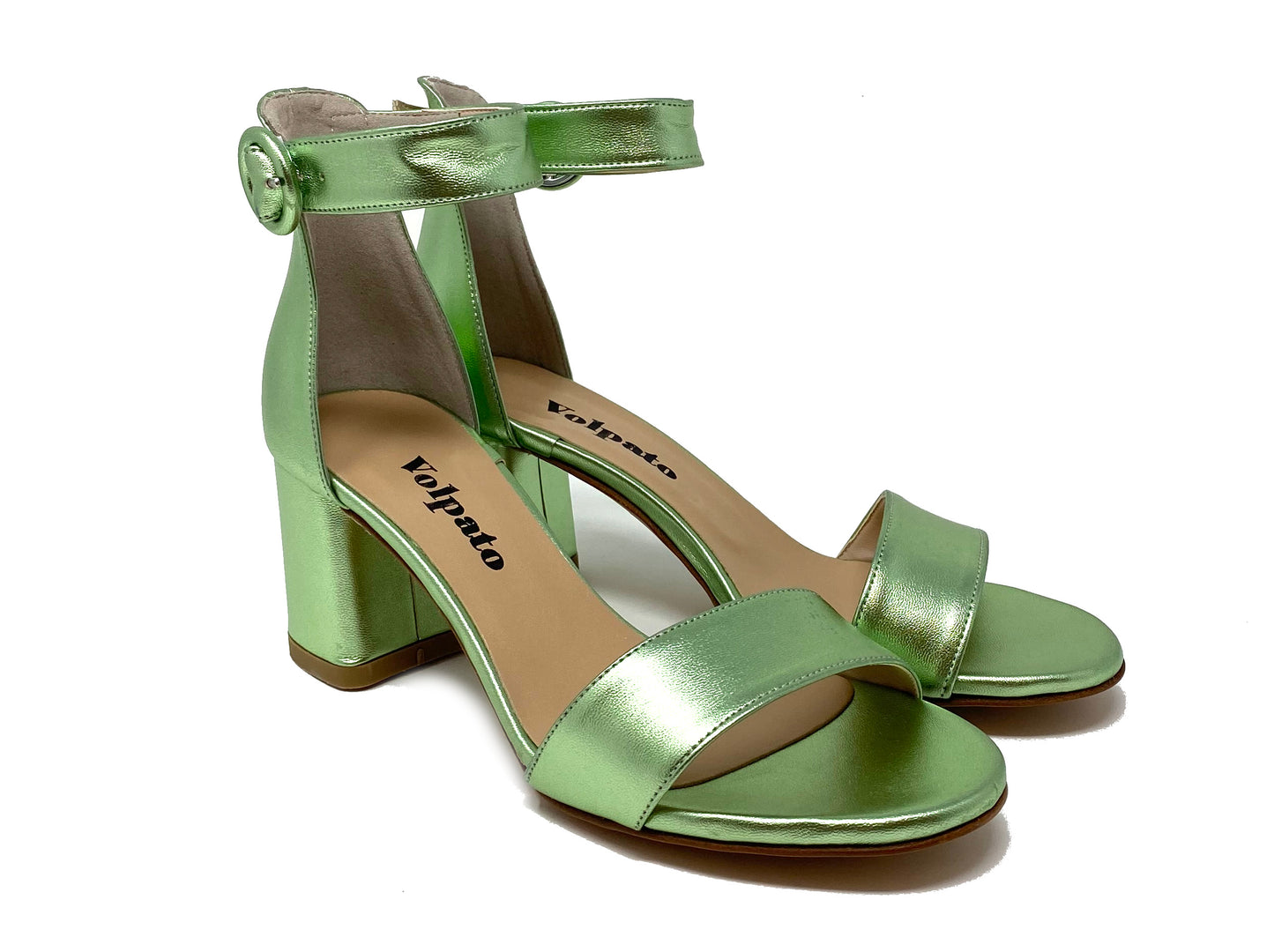 SANDALI CON TACCO VOLPATO DONNA VERDE - 013MET MENT