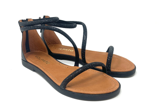 SANDALI BASSI VOLPATO DONNA NERO - 116240026NE