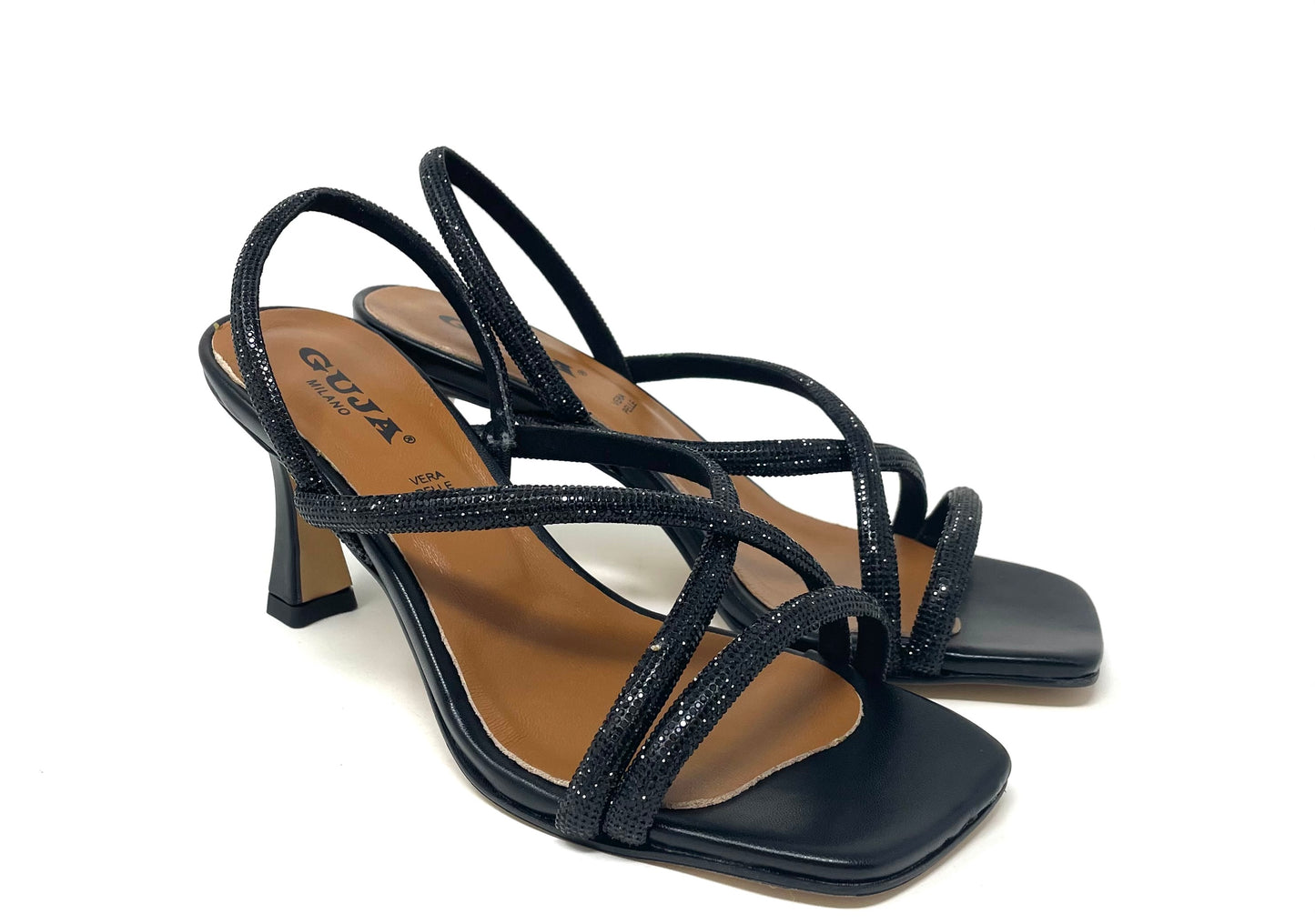 SANDALI CON TACCO TIARE' DONNA NERO - 12220 NERO