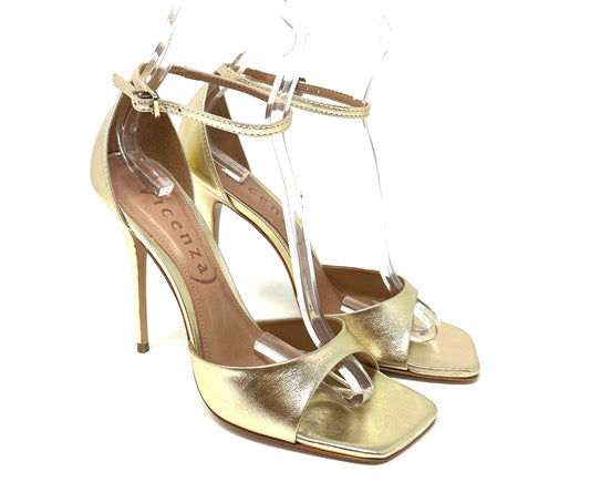 SANDALI CON TACCO VICENZA DONNA PLATINO - 1515002 PLA
