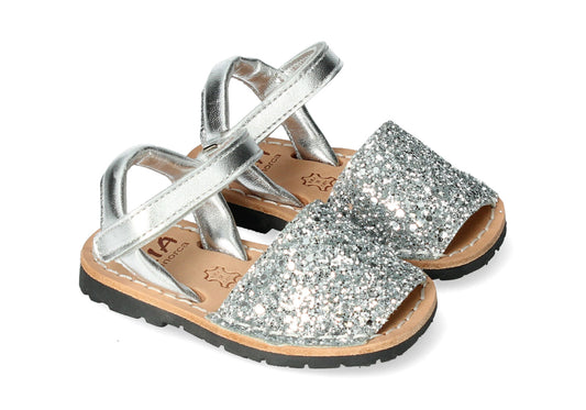 SANDALI RIA MENORCA BAMBINO ARGENTO - 20090 PLATA