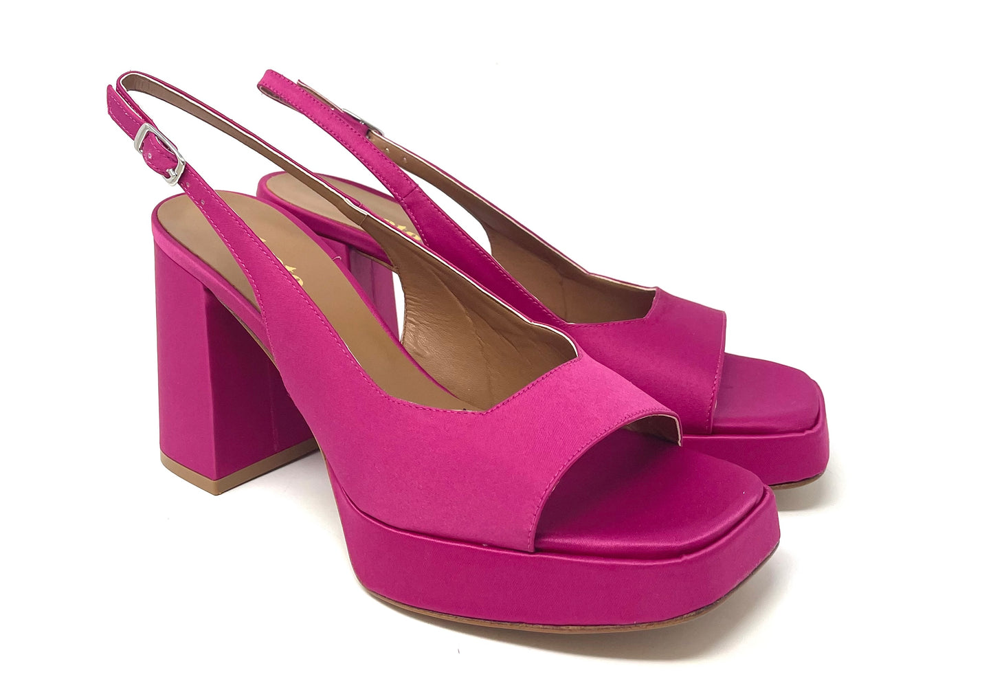 SANDALI CON TACCO VOLPATO DONNA FUXIA - 214RASO FUX