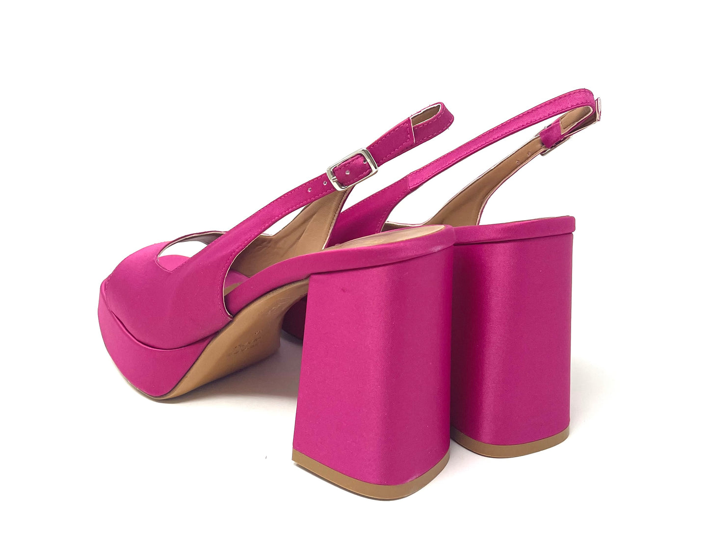 SANDALI CON TACCO VOLPATO DONNA FUXIA - 214RASO FUX
