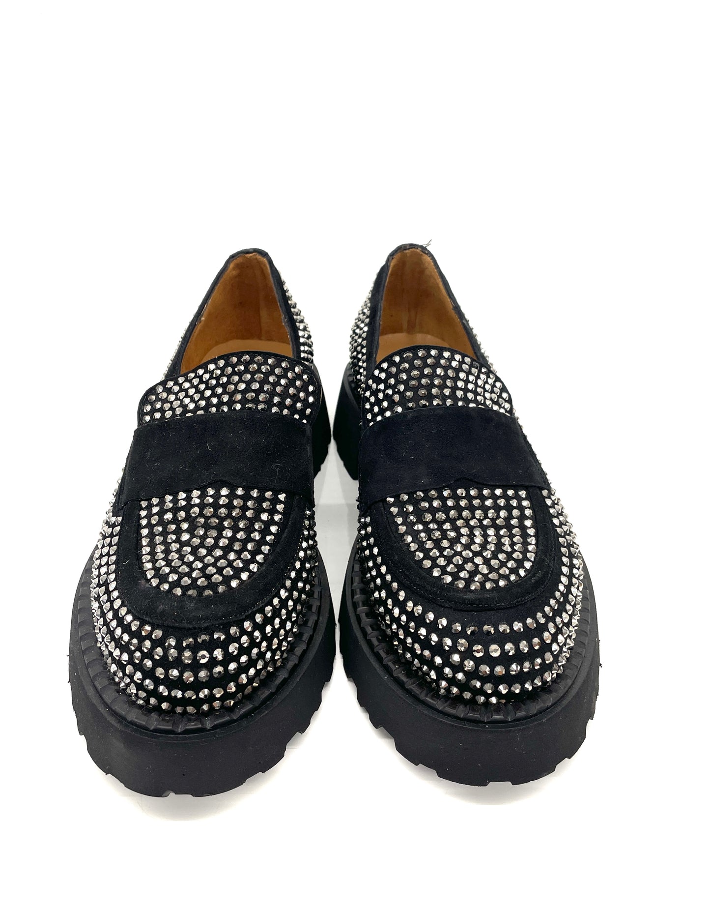 MOCASSINO VOLPATO DONNA NERO - 2505 CRYST