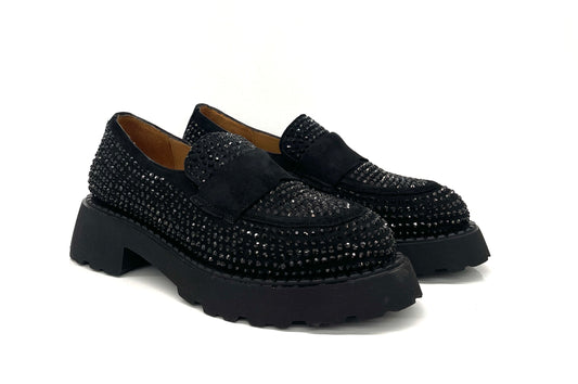 MOCASSINO VOLPATO DONNA NERO - 2505 NERO