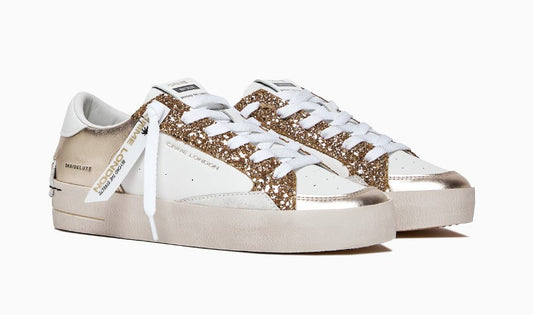 SNEAKERS CRIME  LONDON DONNA BIANCO/ORO - 27107 51