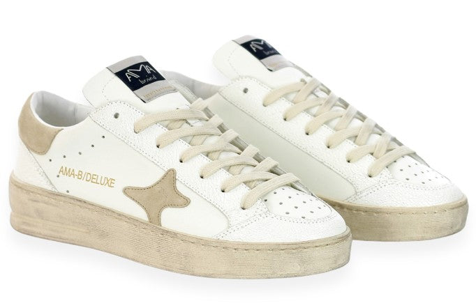 SNEAKERS AMA BRAND DONNA BIANCO - 2764 BI/ORO
