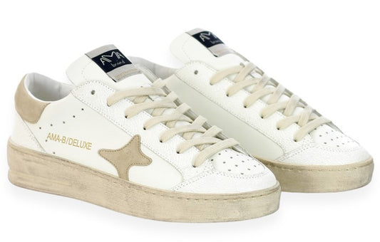 SNEAKERS AMA BRAND DONNA BIANCO - 2764 BI/ORO