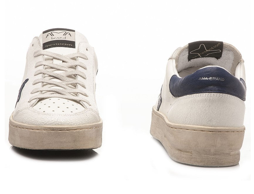 SNEAKERS AMA BRAND UOMO BIANCO - 2775 BI/BLU