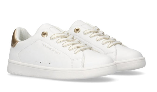 SNEAKERS TOMMY HILFIGER DONNA BIANCO - 33736 BI/ORO