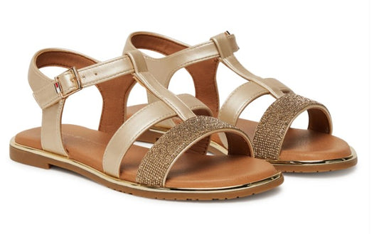 SANDALI BASSI TOMMY HILFIGER DONNA PLATINO - 33781 PLAT