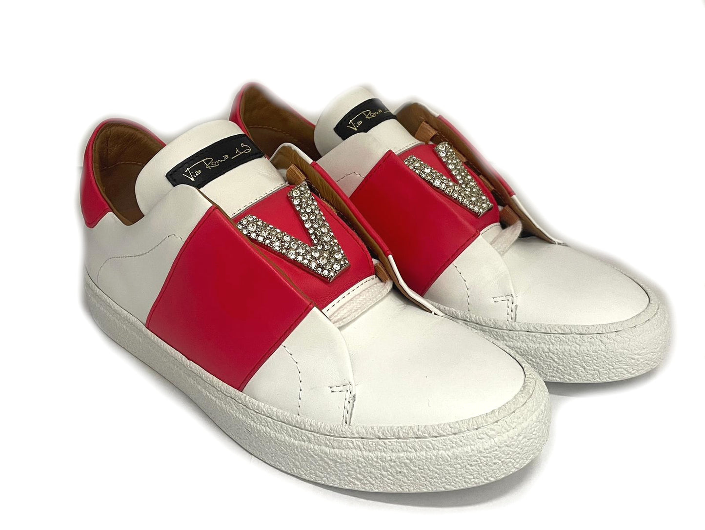 SNEAKERS VIA ROMA 15 DONNA BIANCO - 3922 BI/COR