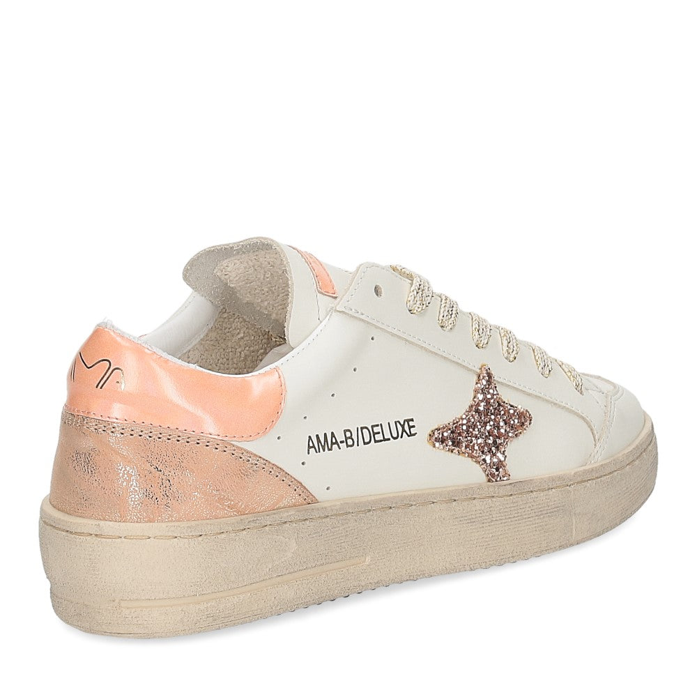 SNEAKERS AMA BRAND DONNA BIANCO - 4040 BI/ROSA