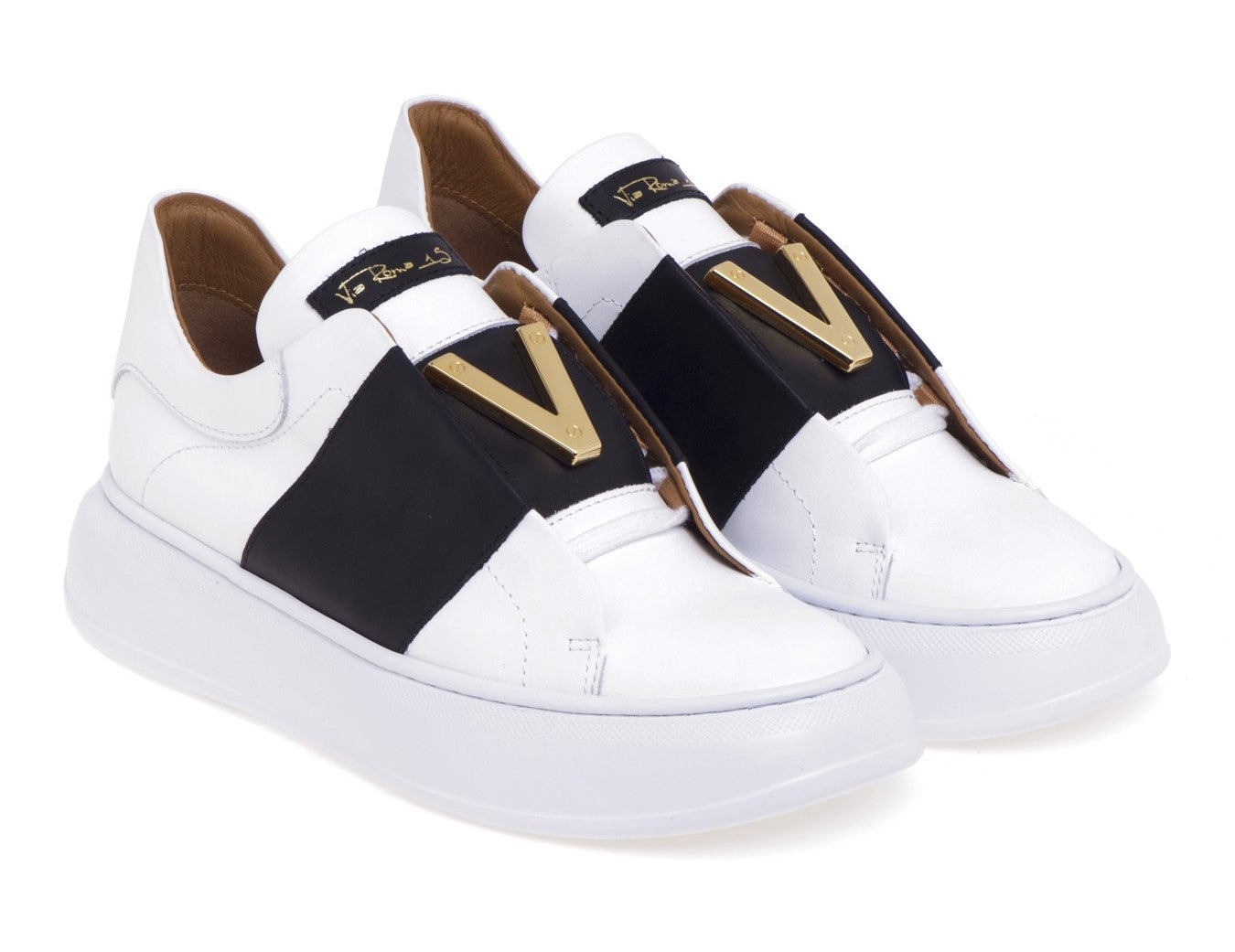 SNEAKERS VIA ROMA 15 DONNA NERO - 4045 BI/NE