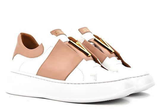 SNEAKERS VIA ROMA 15 DONNA BIANCO - 4045 BI/SAB