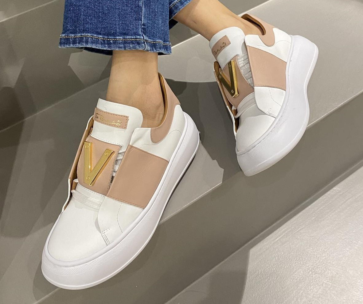 SNEAKERS VIA ROMA 15 DONNA BIANCO - 4045 BI/SAB