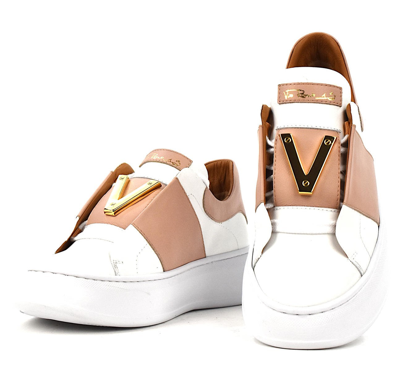 SNEAKERS VIA ROMA 15 DONNA BIANCO - 4045 BI/SAB