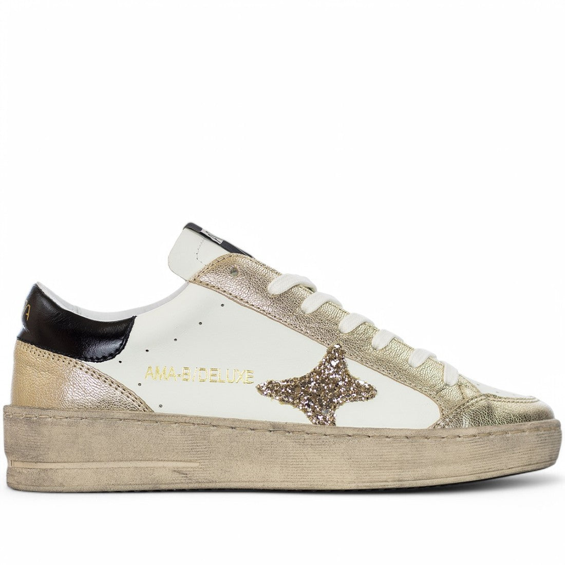 SNEAKERS AMA BRAND DONNA BIANCO - 4054 BI/ORO