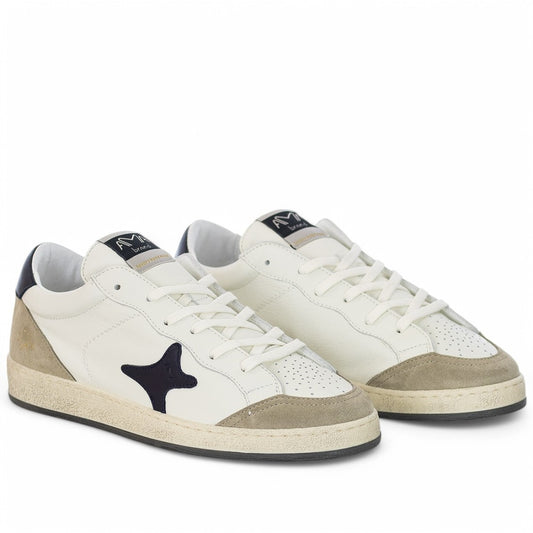 SNEAKERS AMA BRAND UOMO BIANCO - 4121 BI/BLU
