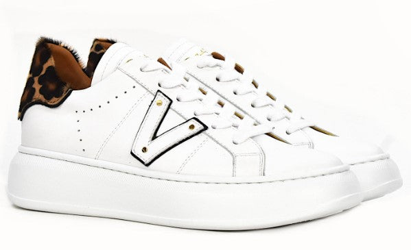 SNEAKERS VIA ROMA 15 DONNA BIANCO - 4156 BI/LEO