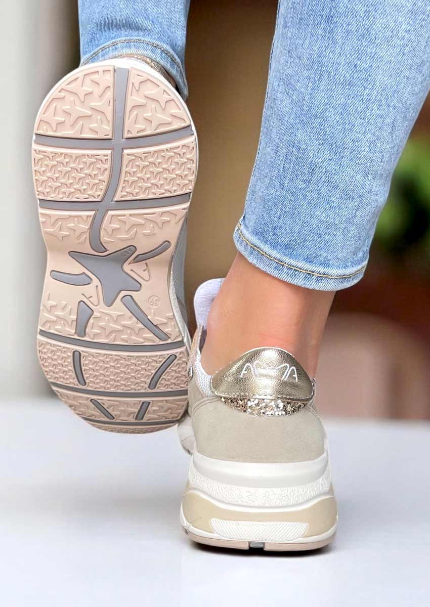 SNEAKERS AMA BRAND DONNA BEIGE - 4166 BEIGE