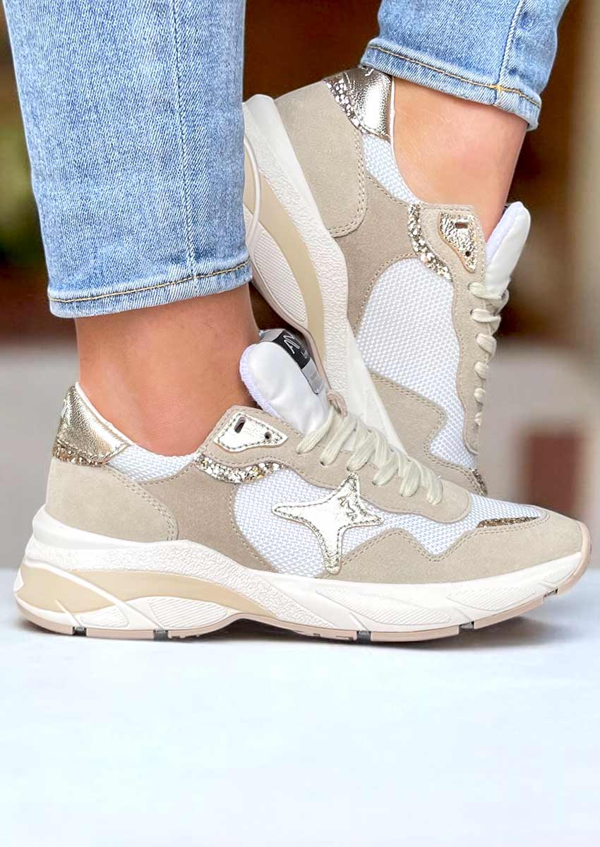 SNEAKERS AMA BRAND DONNA BEIGE - 4166 BEIGE